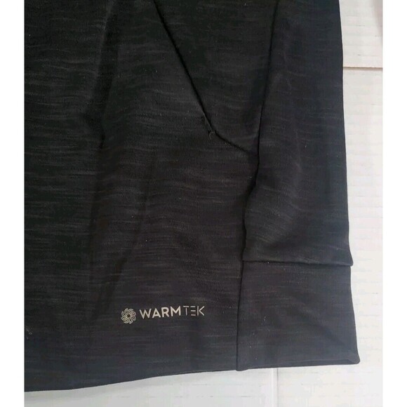 Men's Tek Gear Warmtek Soft Fleece Hoodie in Black with‎ Grey Size XL - Picture 8 of 12
